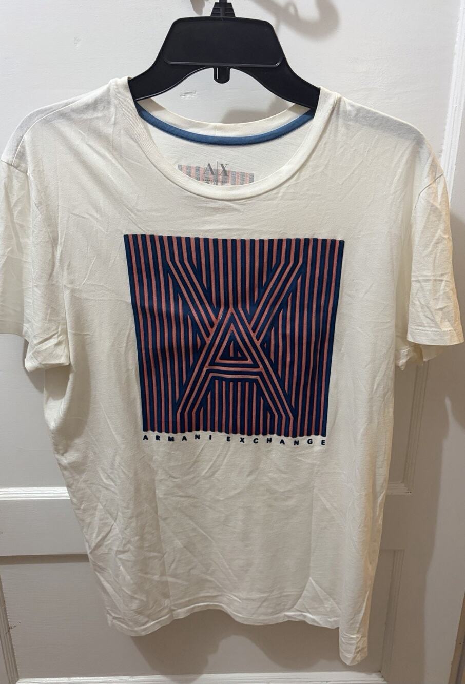 White Armani Exchange Short Sleeve Size Medium